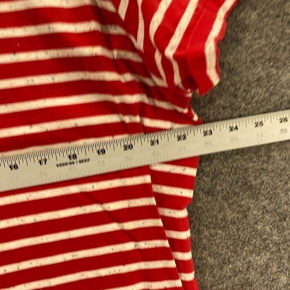 Sonoma T-Shirt Dress Women PXXL Petite Red Striped Short Crew Neck Short Sleeve - Picture 7 of 9